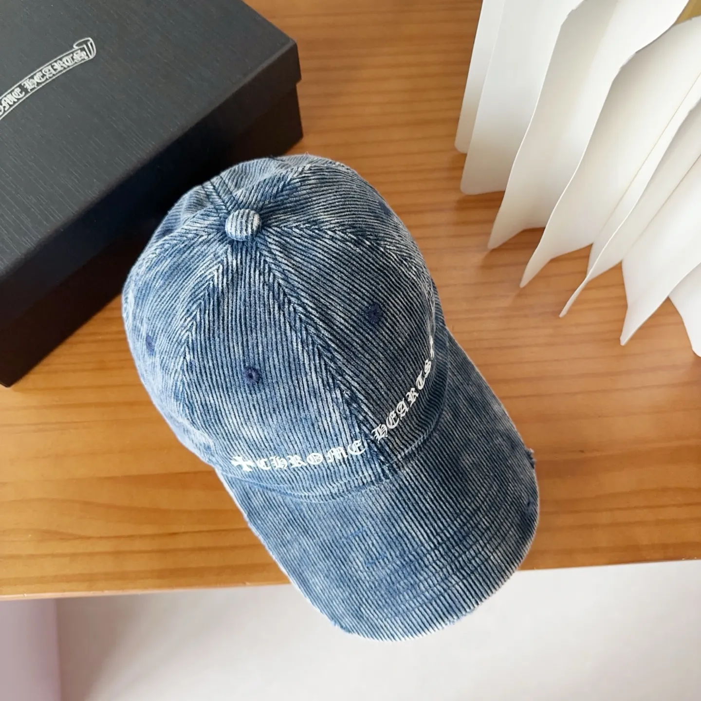💰56 Chrome Hearts 💓Early autumn Korean style fashion retro distressed hole hat wear design versatile baseball cap peaked cap